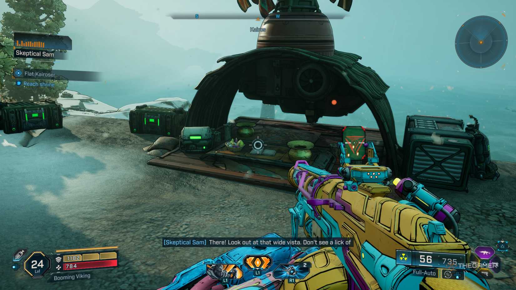 Go to the top of the border of the series in front of Amon Search.