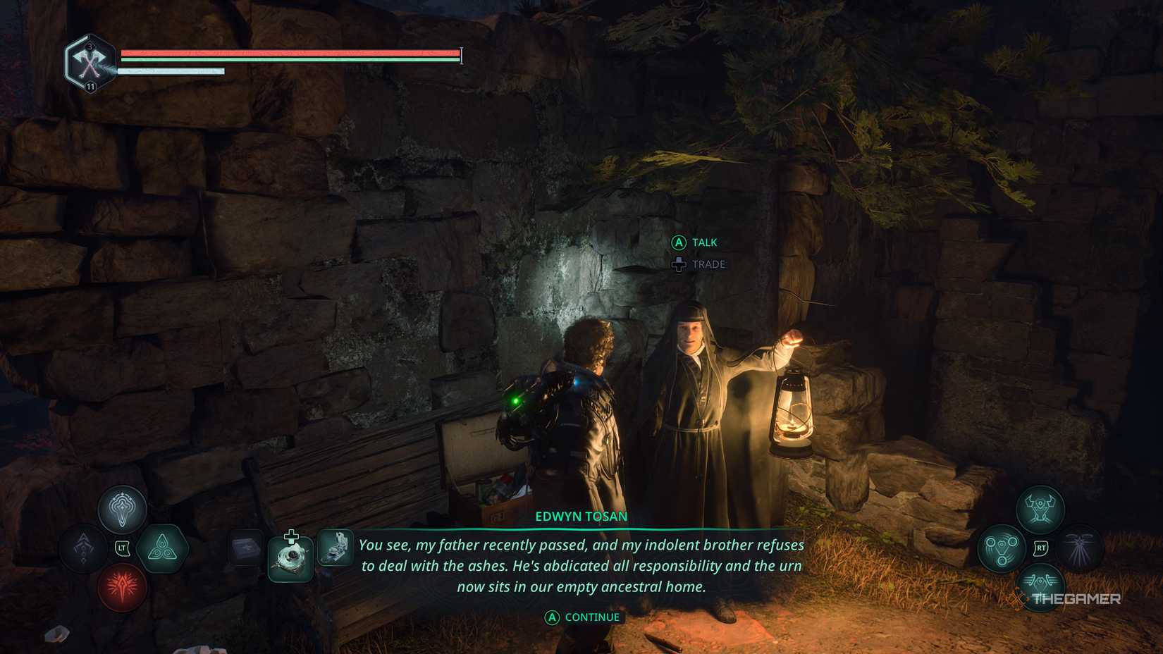 It is we who talks with Edwin about the father of hell.