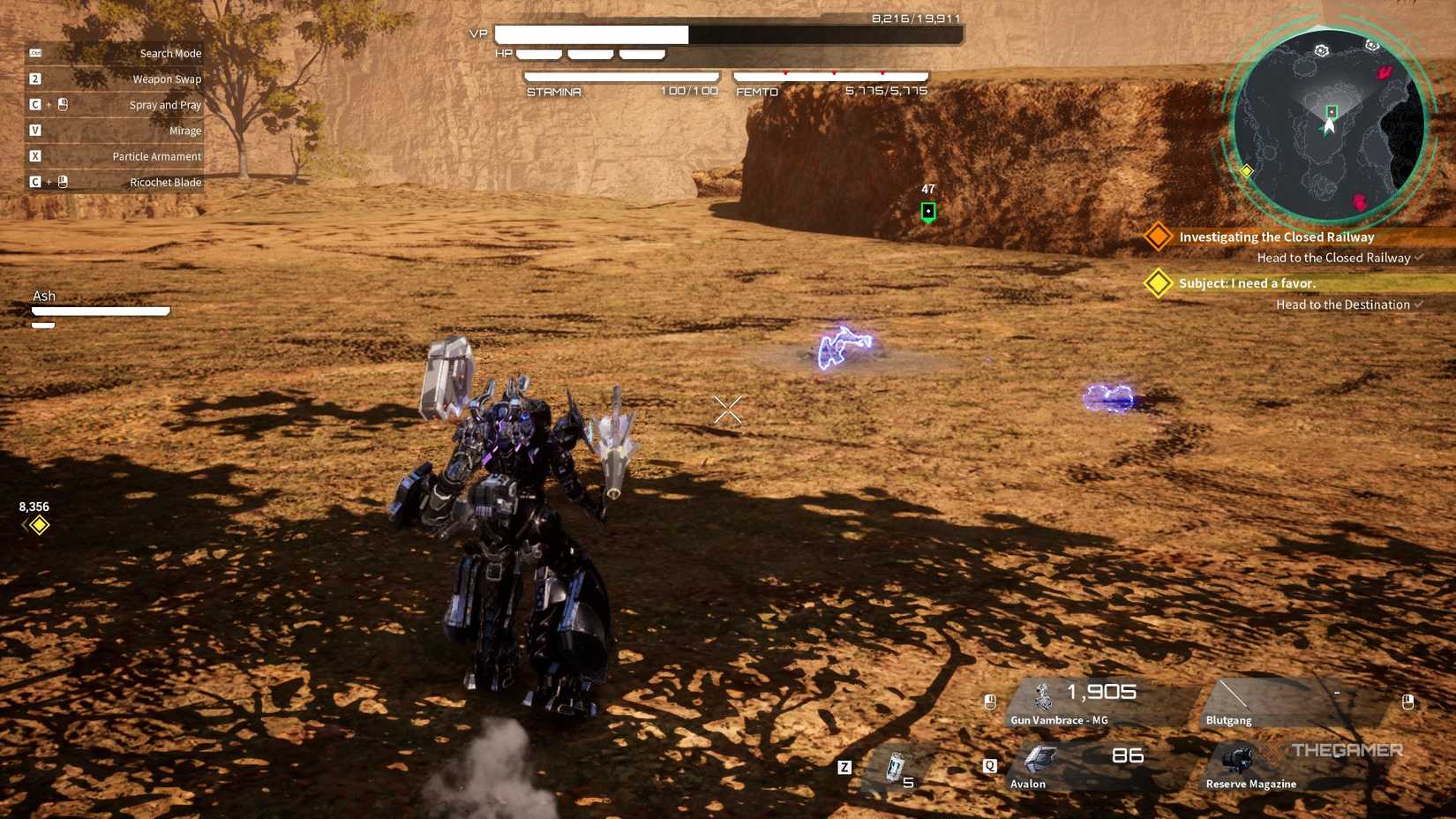 search mode reveals a hidden arsenal in daemon x machina: titanic scion.