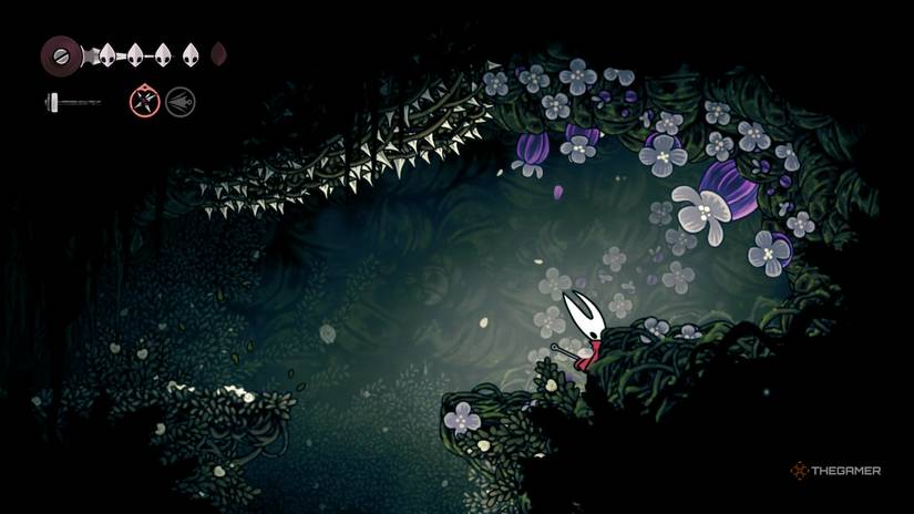 Hornet finds its first pollp heart in Hollow Knight: Silksong.