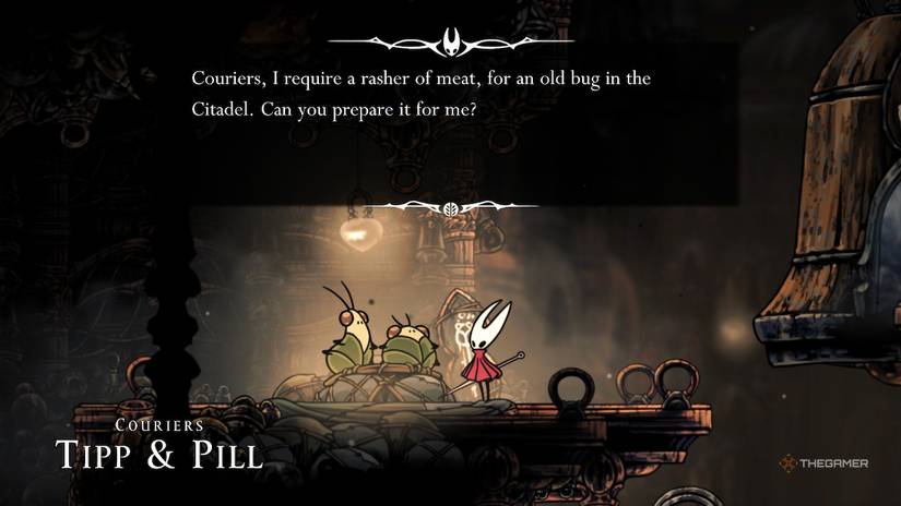 How To Deliver The Courier Rasher In Hollow Knight: Silksong.