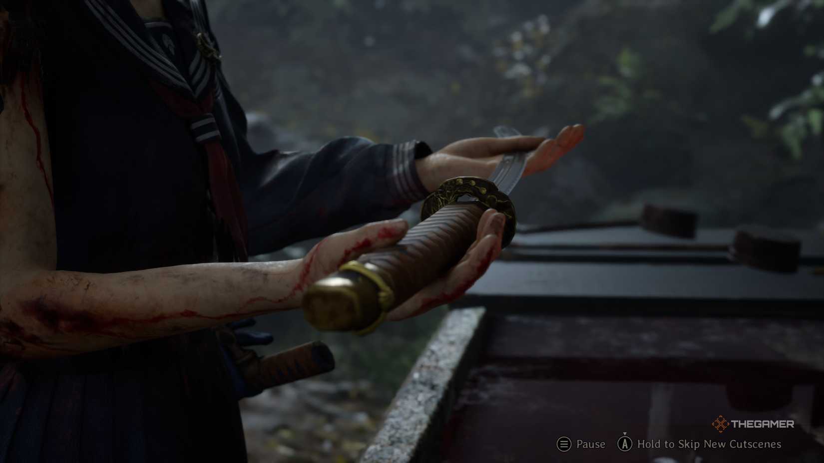 Hinako held the sacred sword in her hands in Silent Hill f.