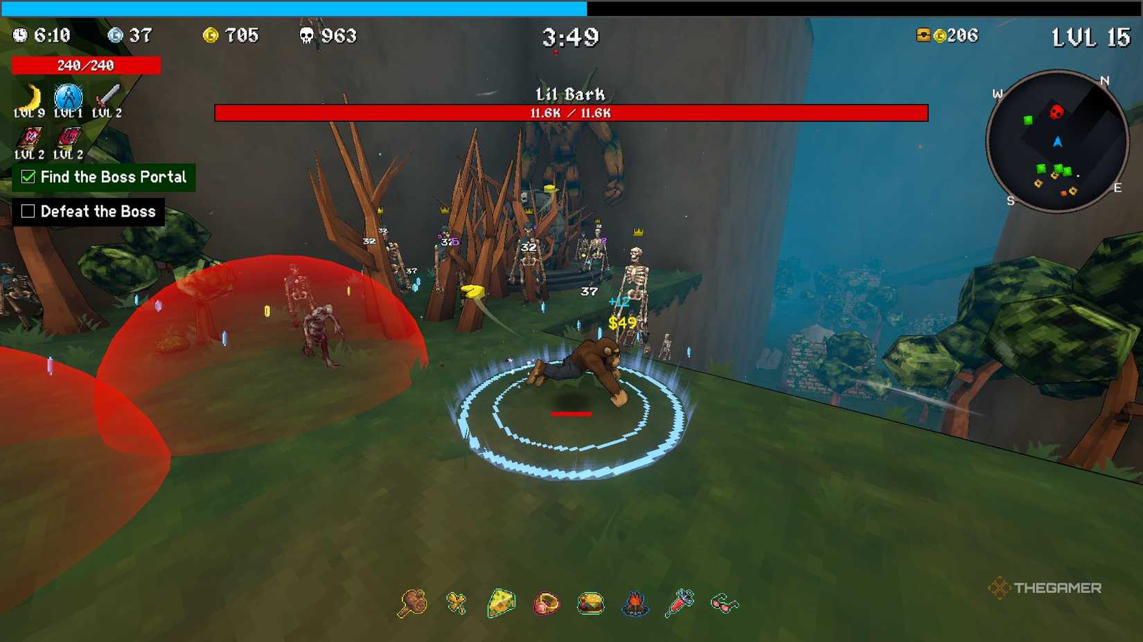 Lil barku shooting her attack shooting in Magabonk.