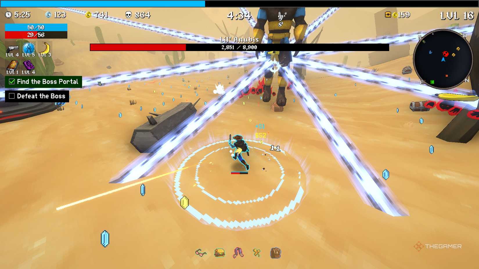 The player beat the last boss in Megabon.