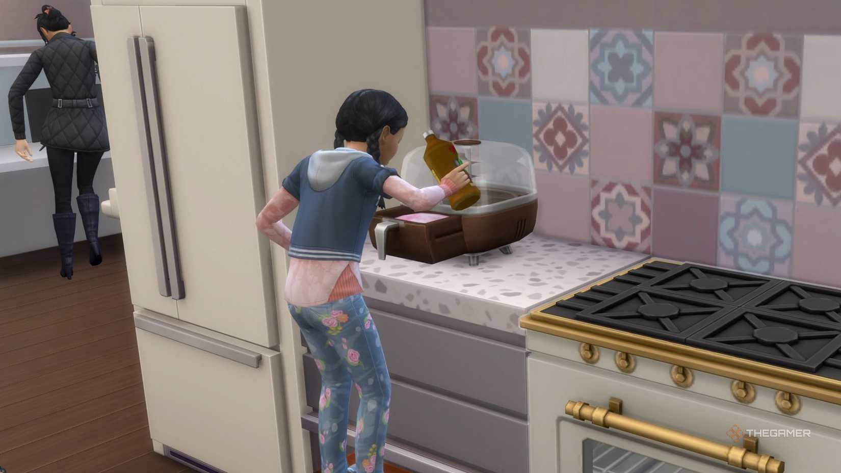 A child Sim making sweets.-1