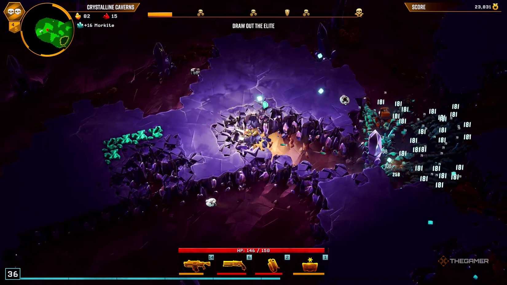 A dwarf digs a tunnel in deep stone galactic survivors.