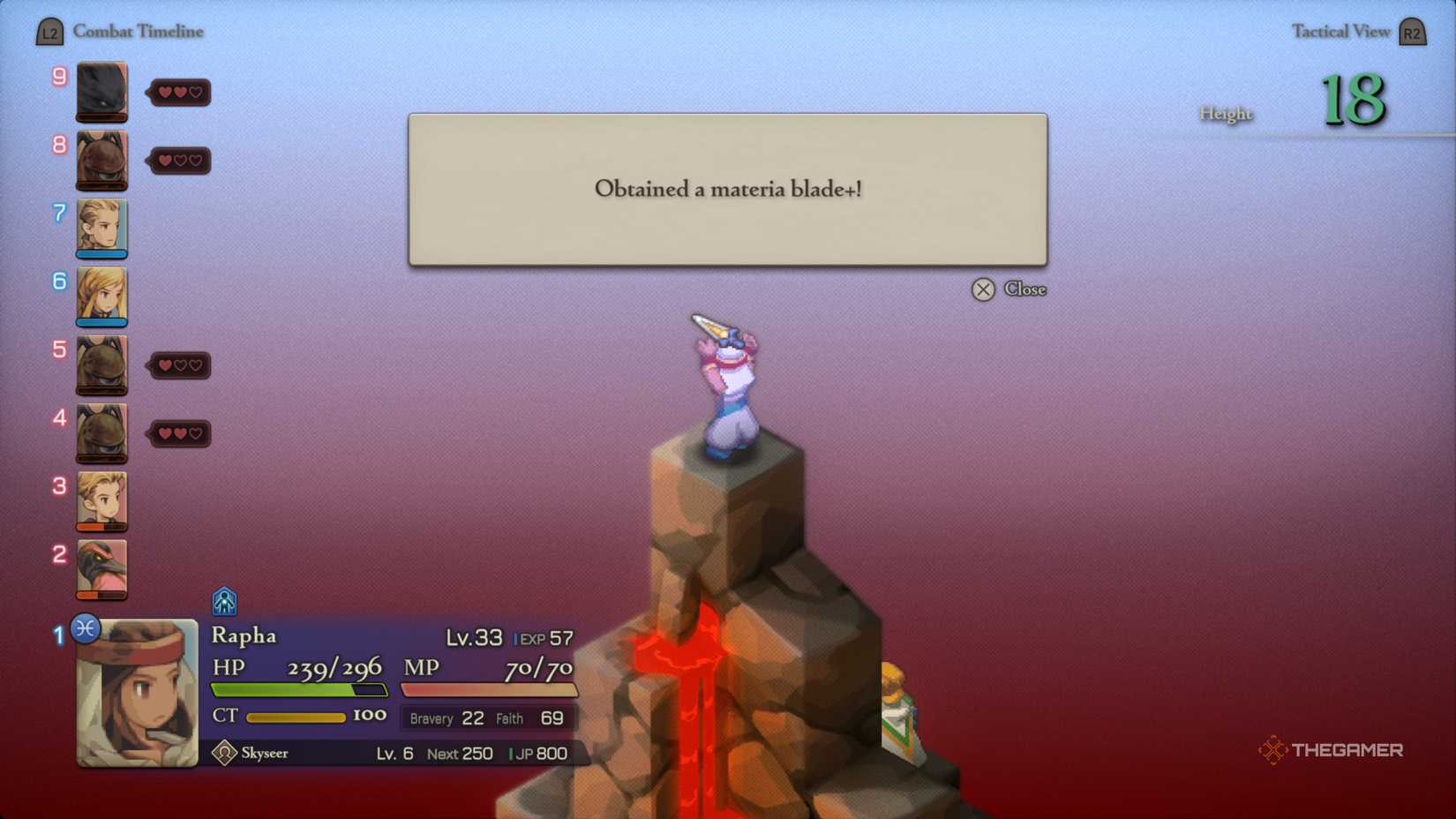 Getting Materia Blade Plus in Mount Bervenia in the Final Fantasy The Ivronicles.