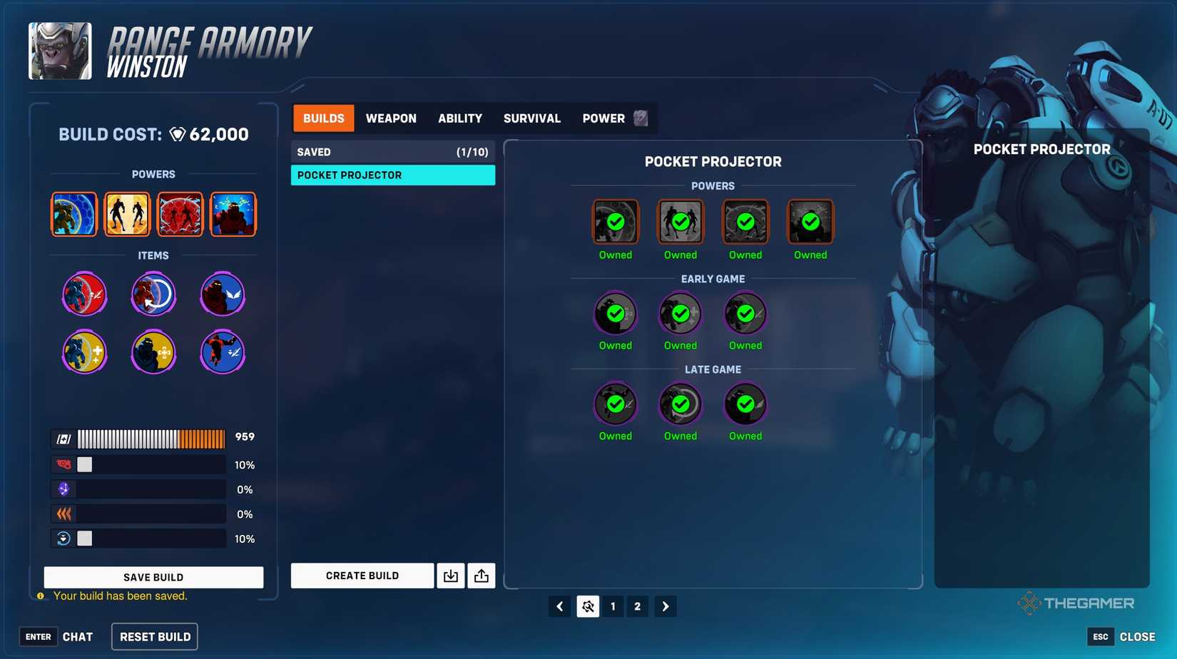 A constructed pocket projector to build a instance of 2 overthachch 2.