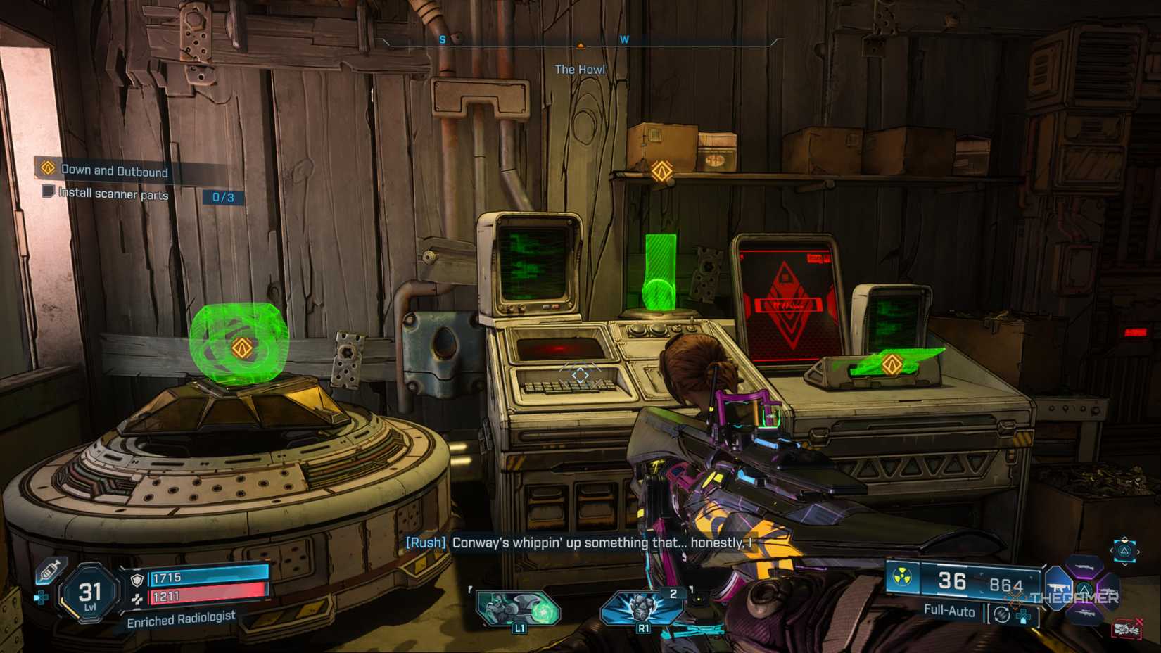 green holograms show the intended location of bolt parts in borderlands 4.