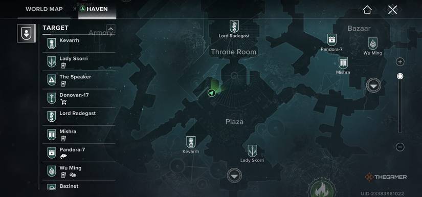 Whether it shows the northwest of the square in destiny: RISING.