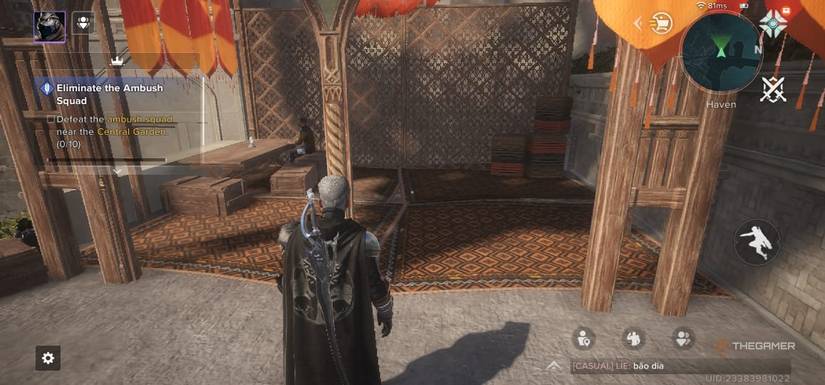 Athletes are looking at a small space for relaxing in destiny: RISING.