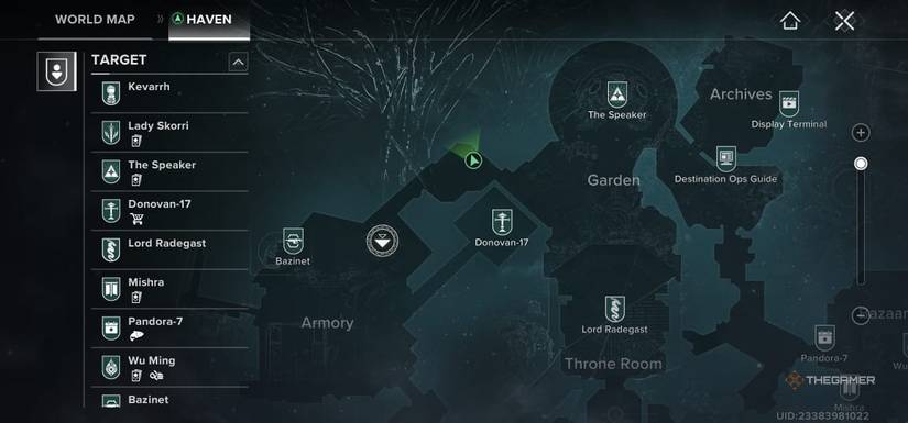 Is it showing the west of the garden in destiny: rise.