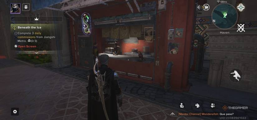 DESTINY: Player who sees a cat in a ramen shop in RISING.