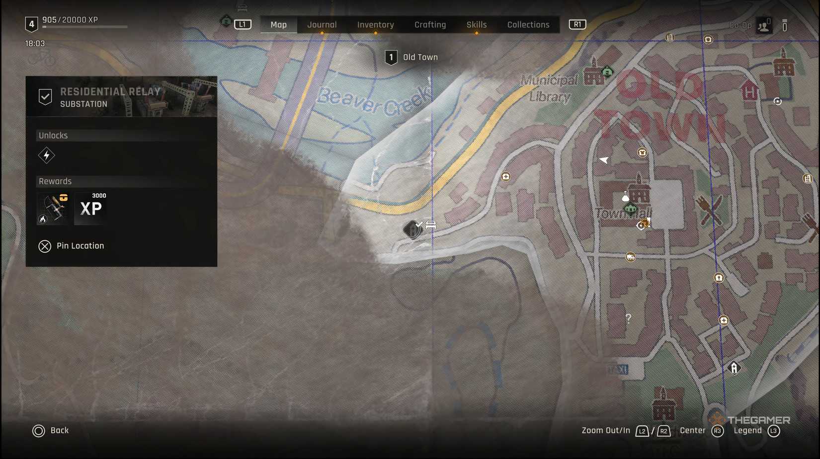 Dying Light Map: The beast with the substation is emphasized. 
