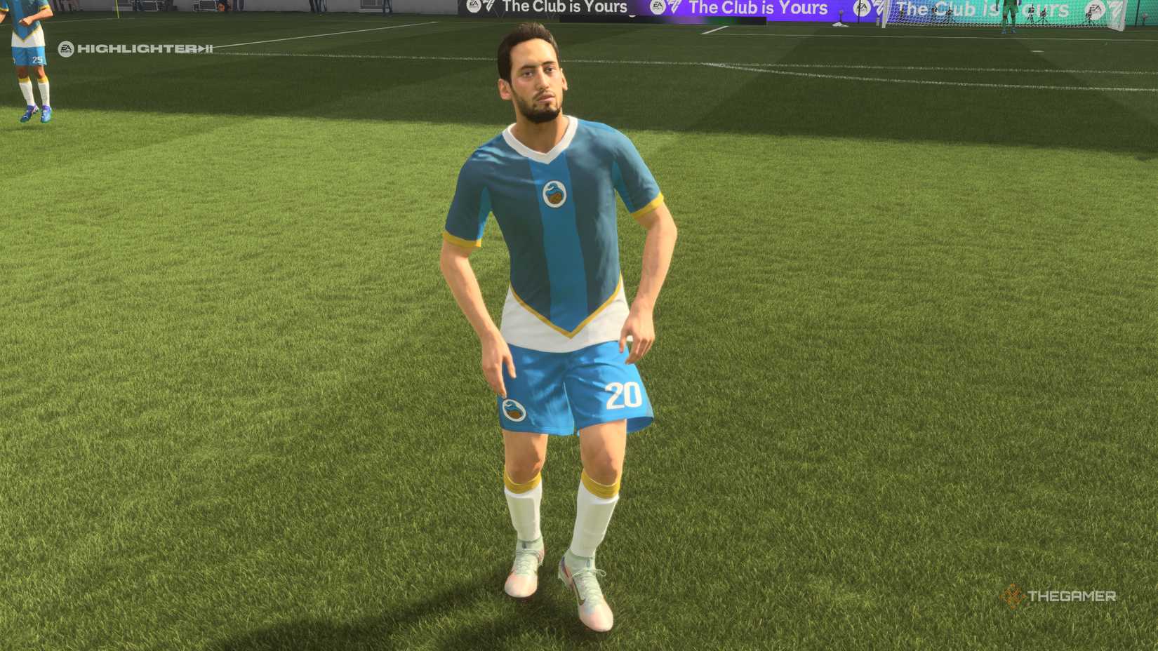 Hakan Calhanoglu, the best defensive midfielder at the pitch of EA Sports FC 26.