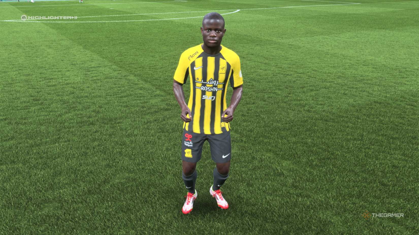 The best defensive midfielder ngolo kante at the pitch of EA SPORTS FC 26.