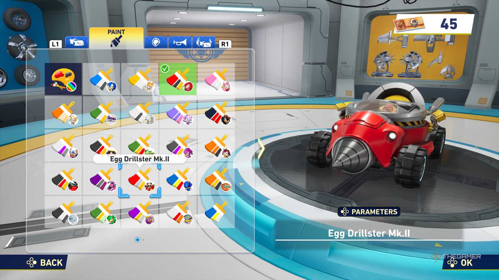 EGG Drillster is built in the customize Machine Shop in the Sonic Racing Crossworlds.