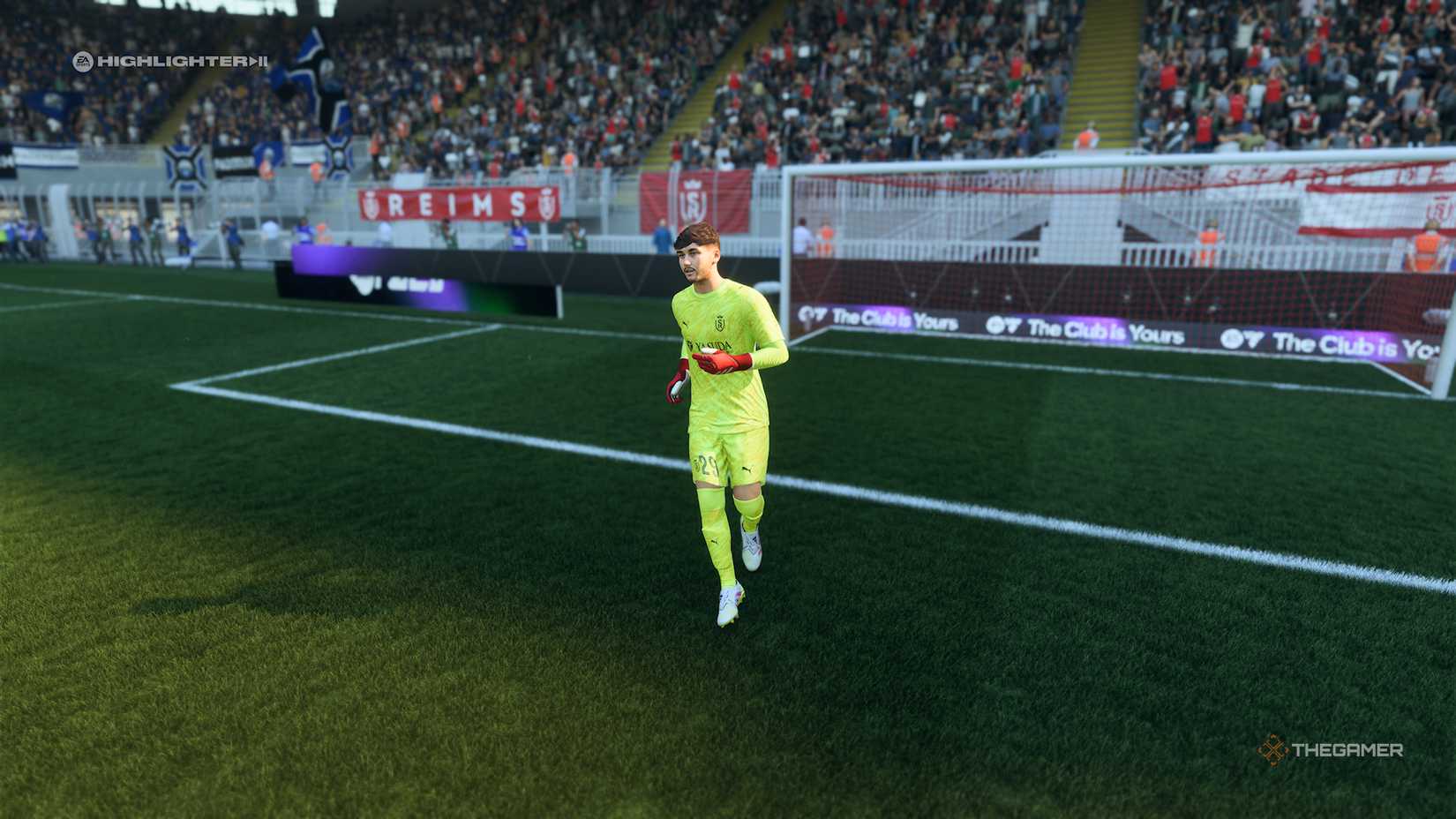 Ewen Jaouen was standing near his goal at EA SPORTS FC 26.