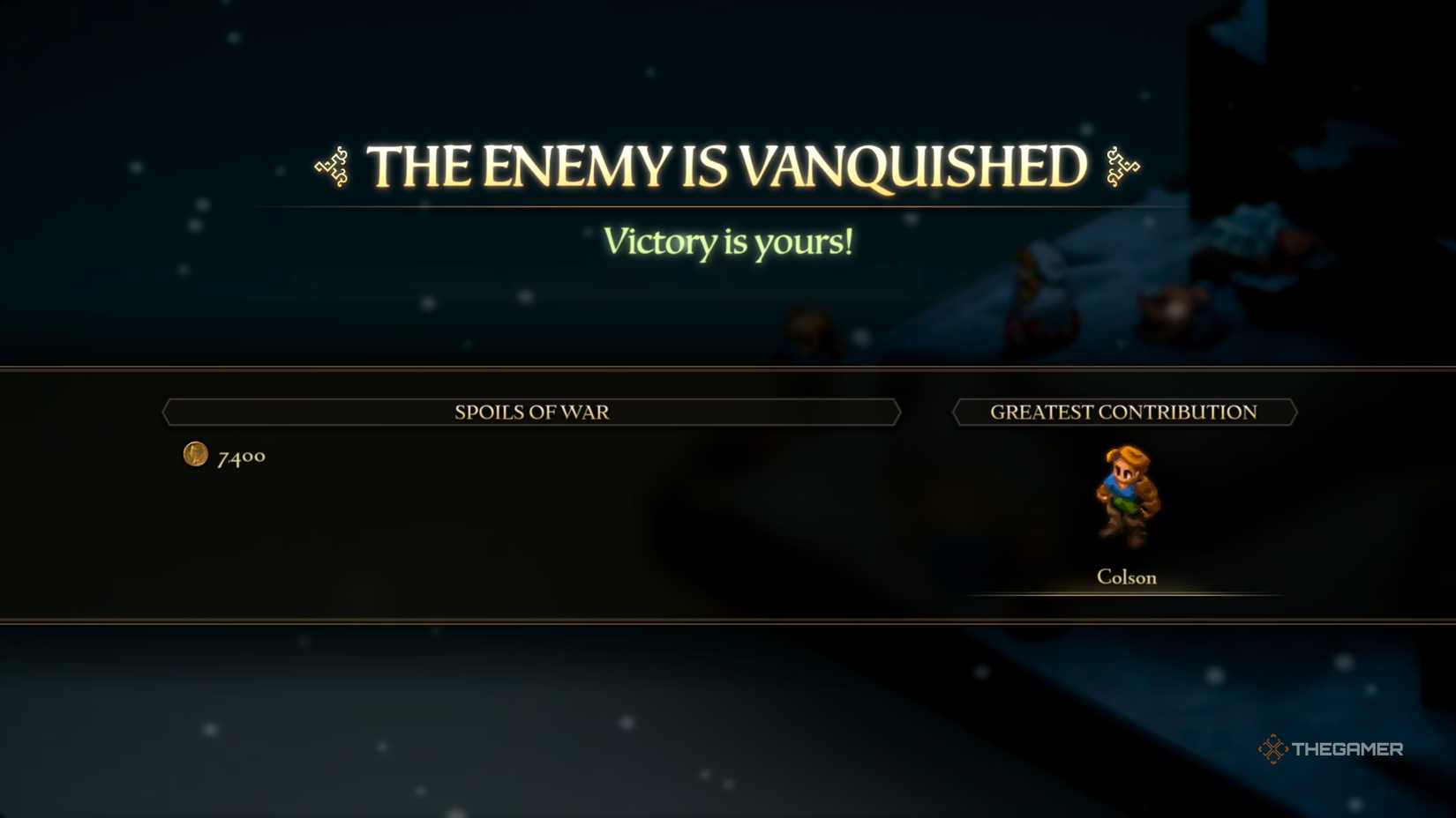 An overview of the rewards you get for completing the Ziekden Fortress mission in Final Fantasy Tactics: The Ivalice Chronicles, which is 7,400 Gil.