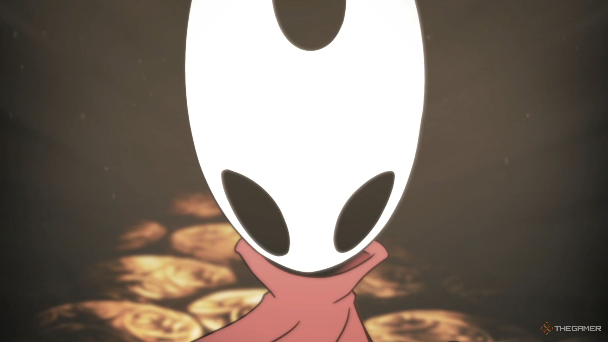 Hollow Knight Silksong Hornet closeup while entering the citadel.