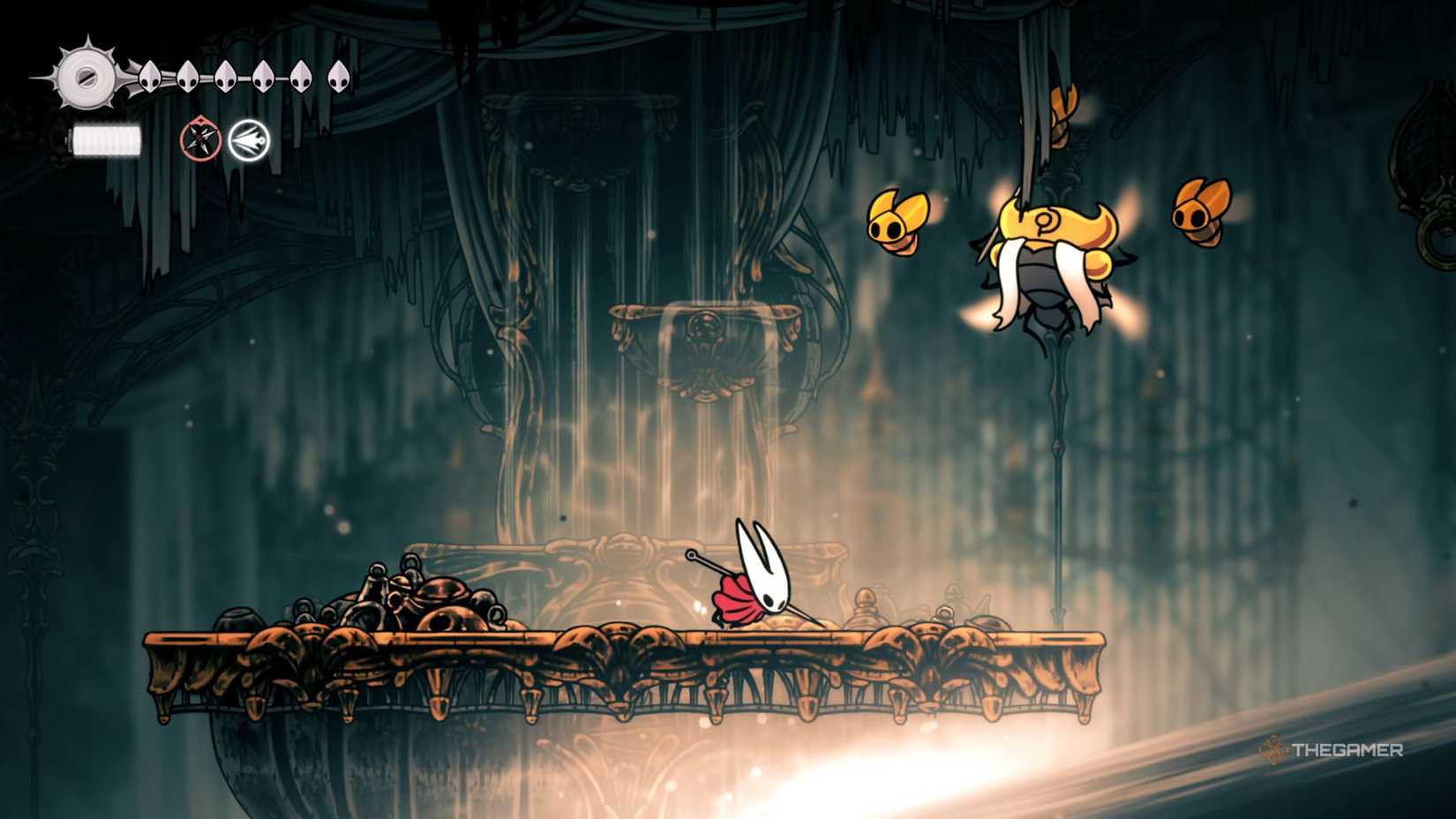 Hollow Knight Silksong Hornet in Biome High Halls.
