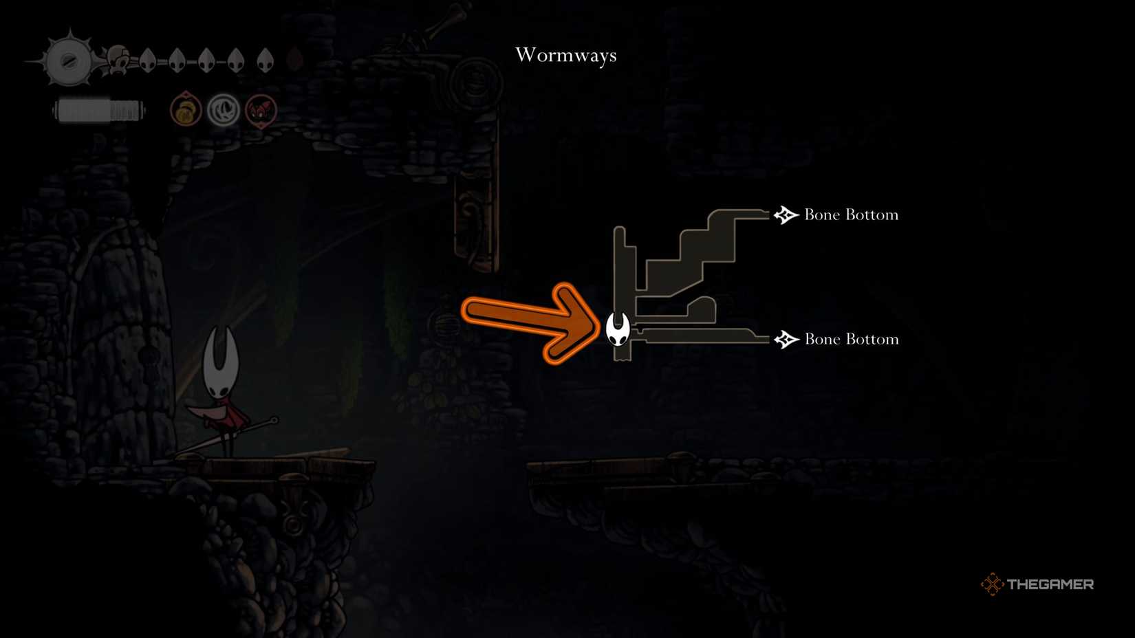 Hollow Knight Silksong simple lock location in Wormways.