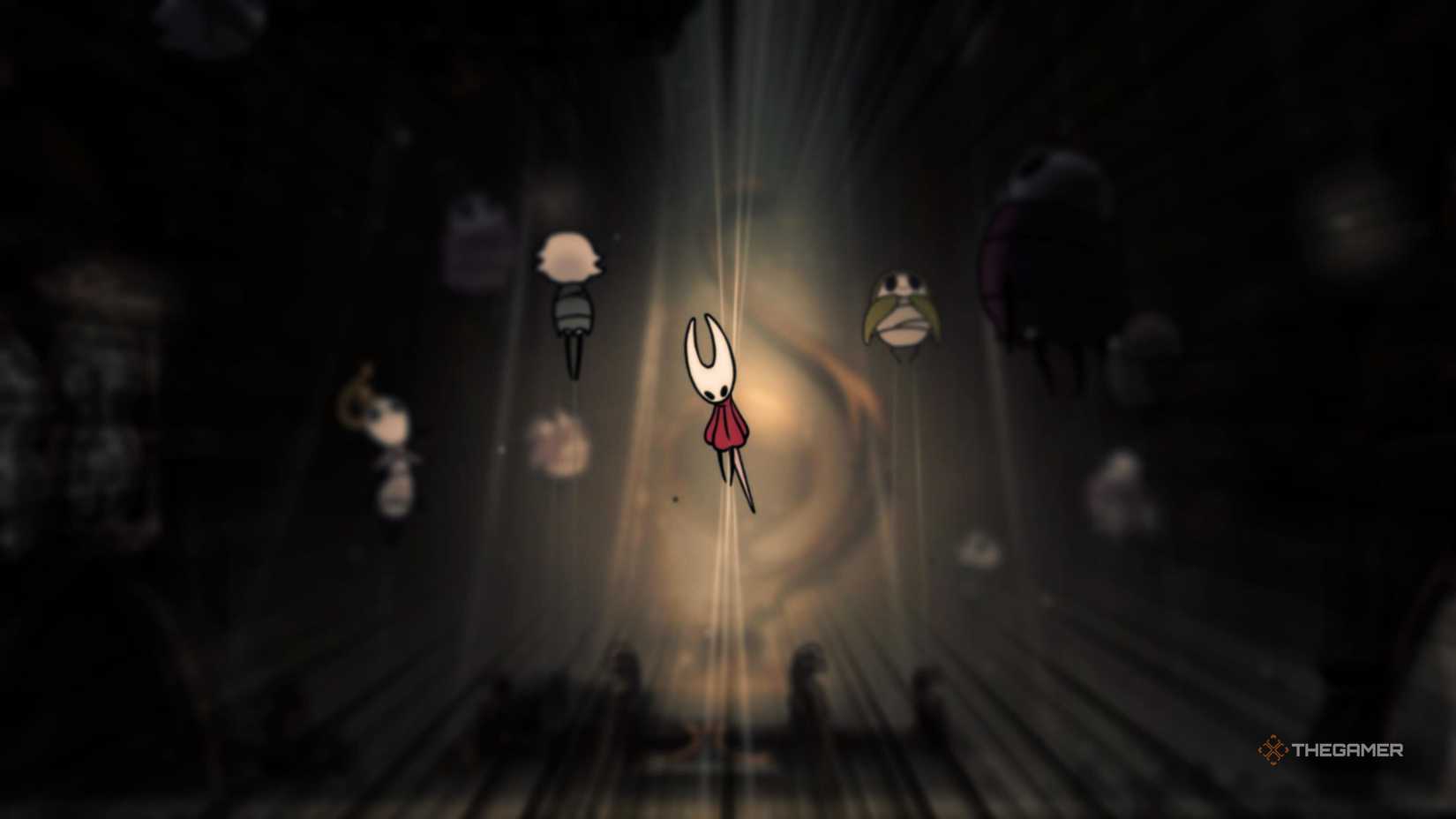Hornet strung up in Hollow Knight: Silksong.