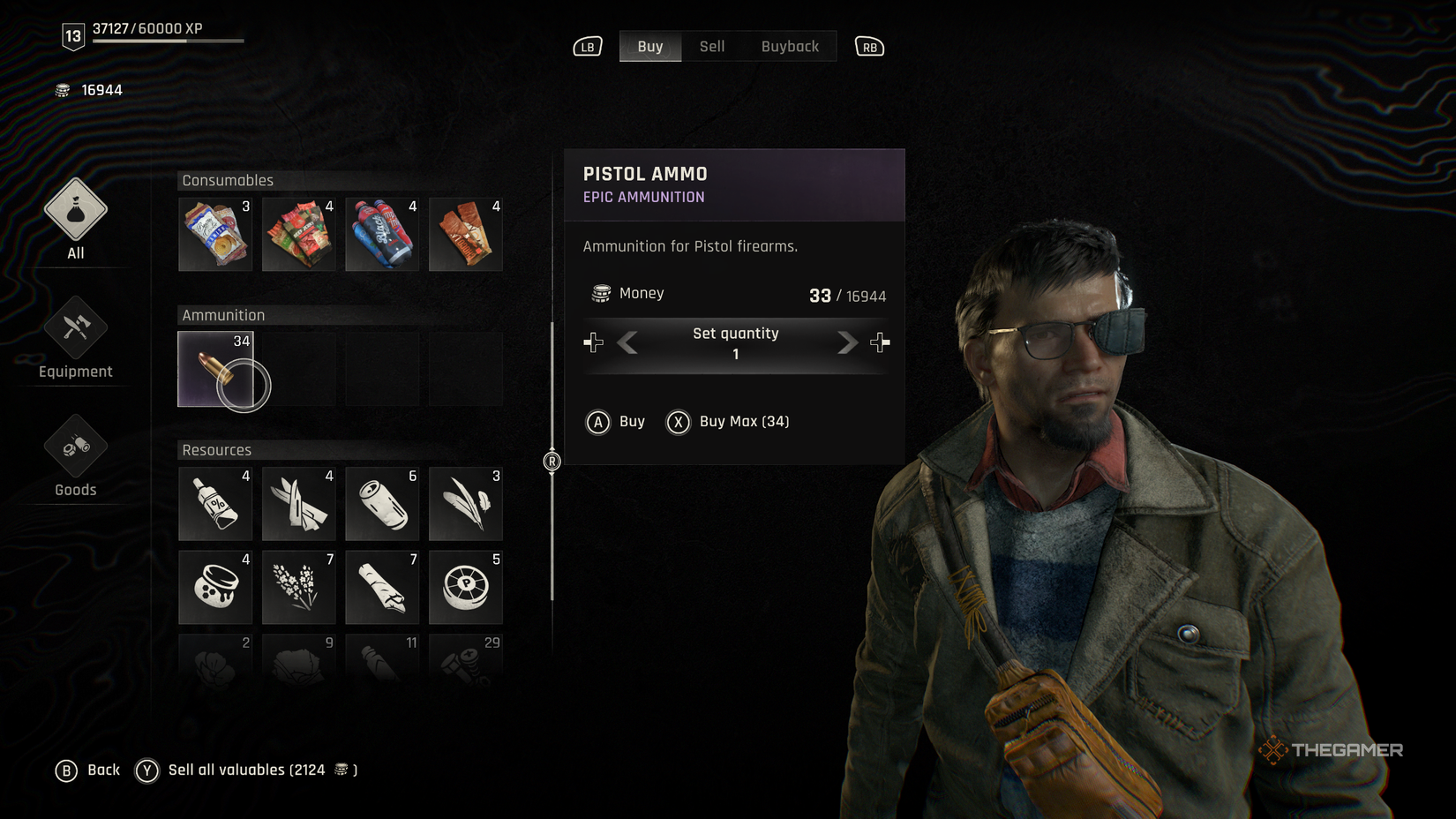 Purchase of ammunition in a shop in the dying light: Beast.
