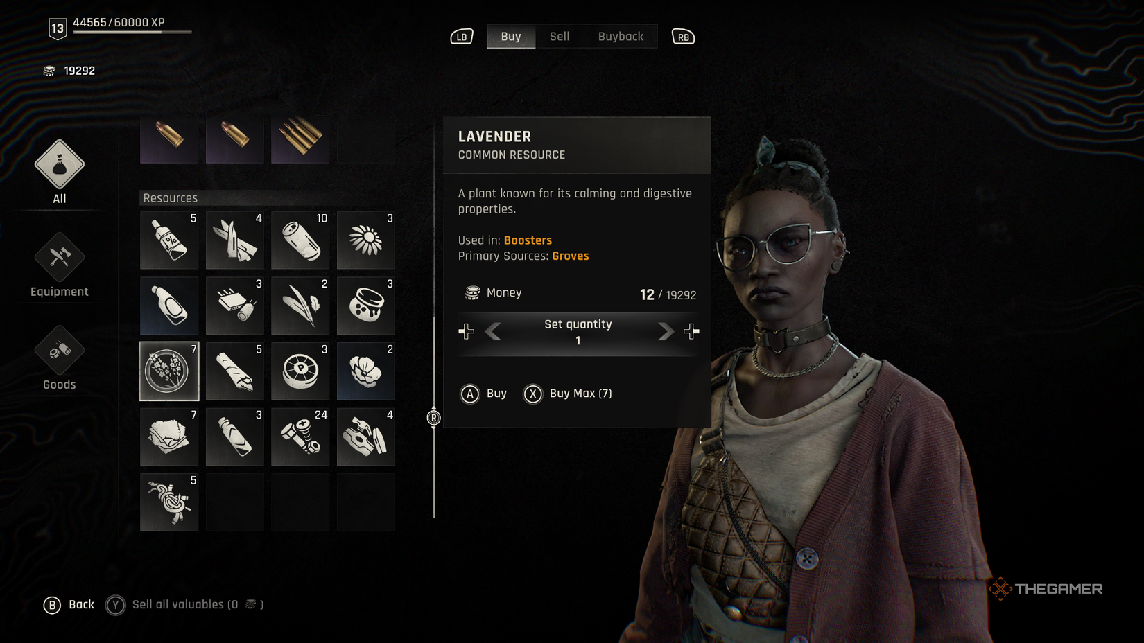 Lavender in the exile cave shop in Dying Light: The Beast.