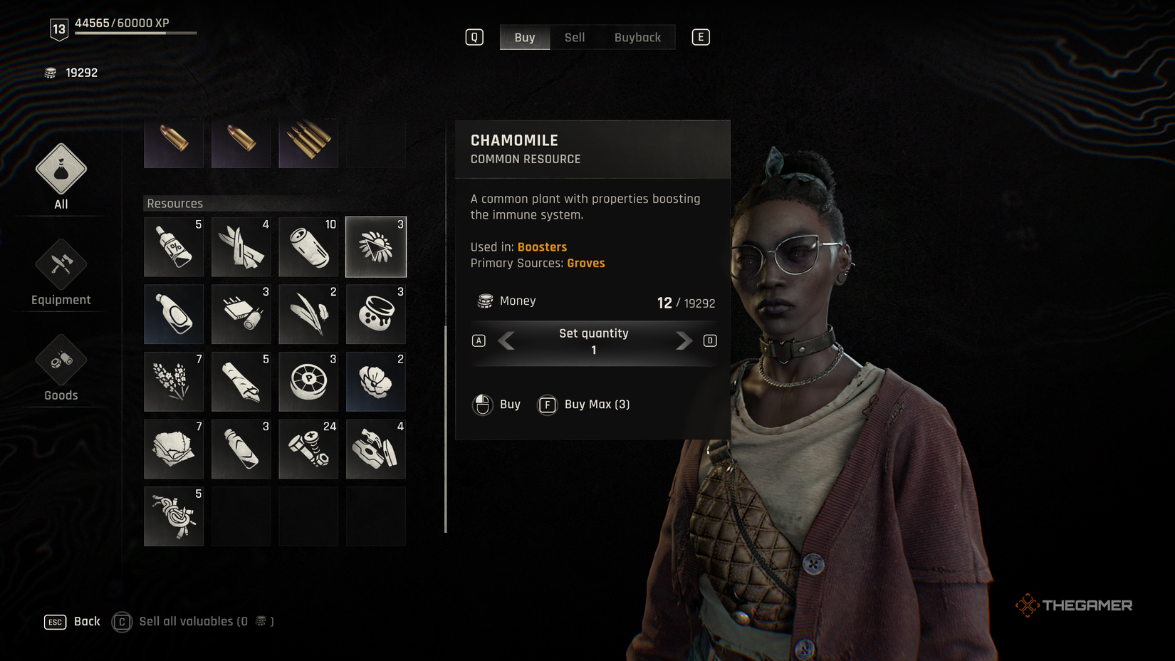 Chamomile in the exile cave shop in Dying Light: The Beast.