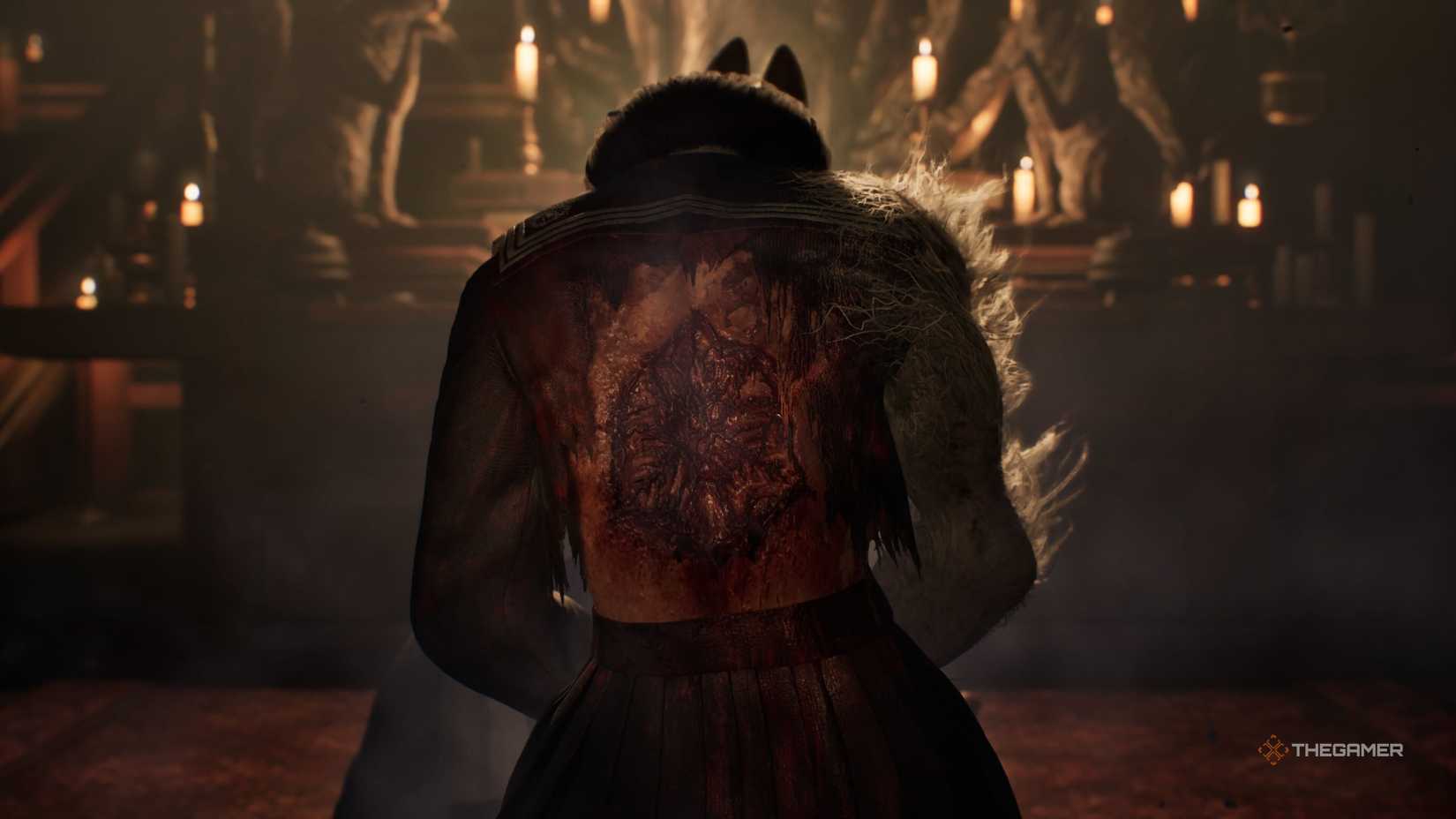 Himiko gets a brand in the dark world under Silent Hill F. 