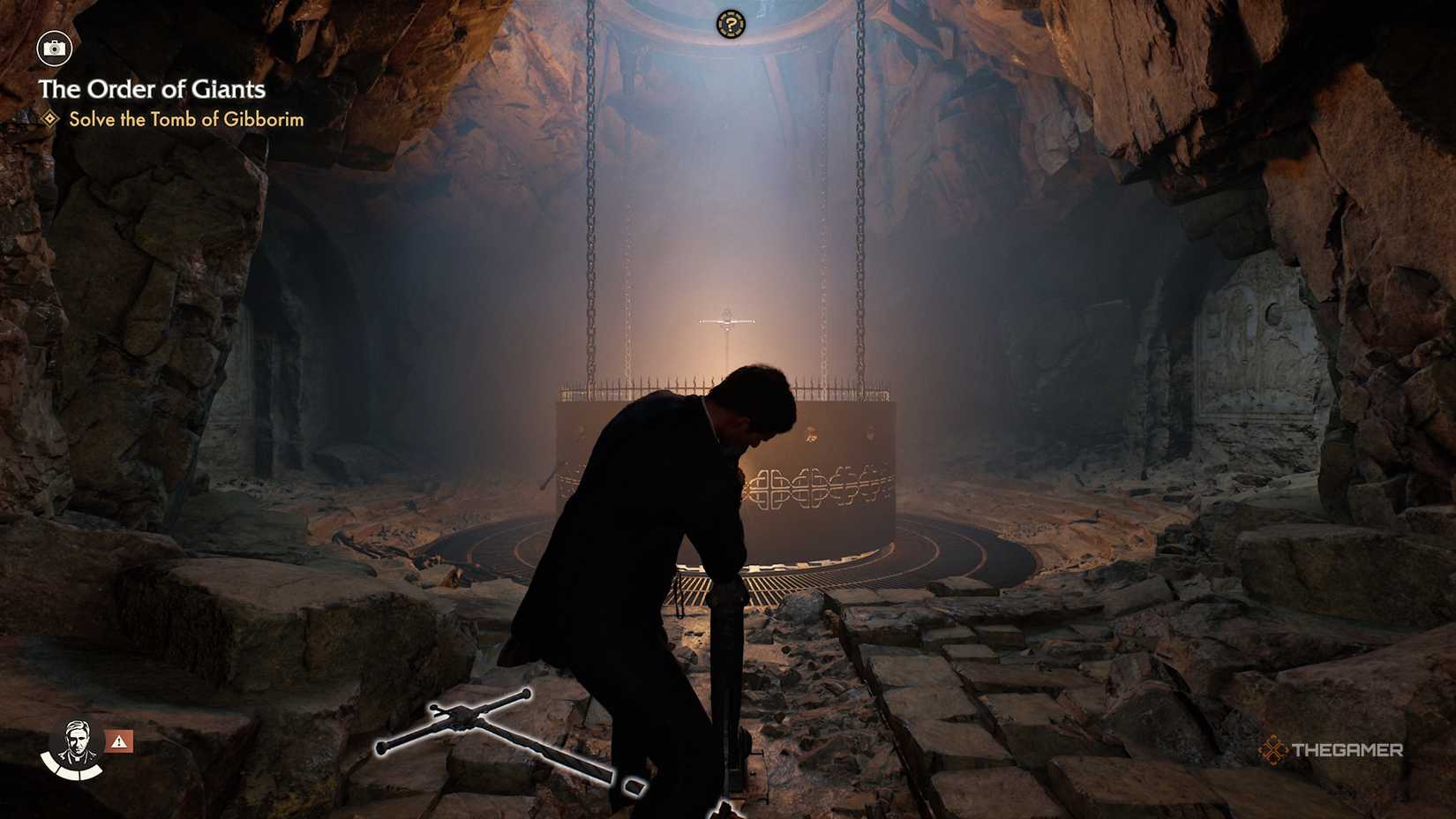 Indiana Jones and the Great Circle Pulling a Lever.