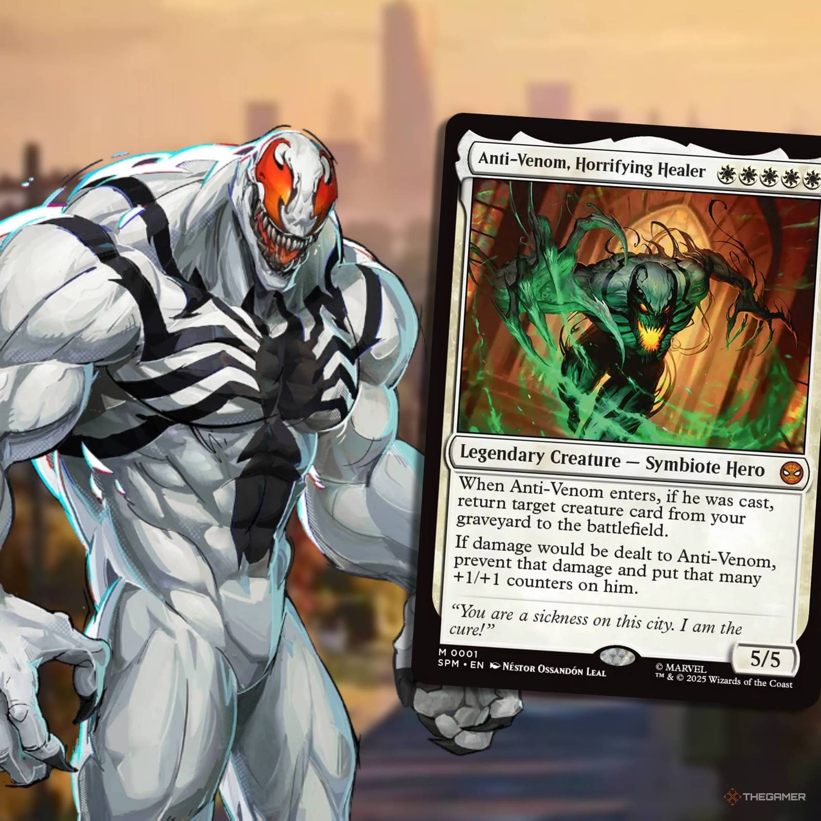 antivenom mtg card MTG Commander Deck EDH Deck Anti-Venom, Horrifying Healer 100 Magic Cards  Custom Deck Marvel's Spider-Man Marvel main image 0