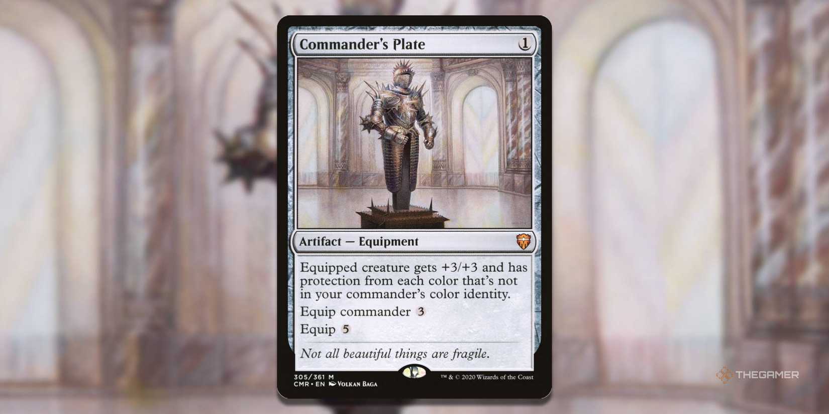 MTG commander card with background art.