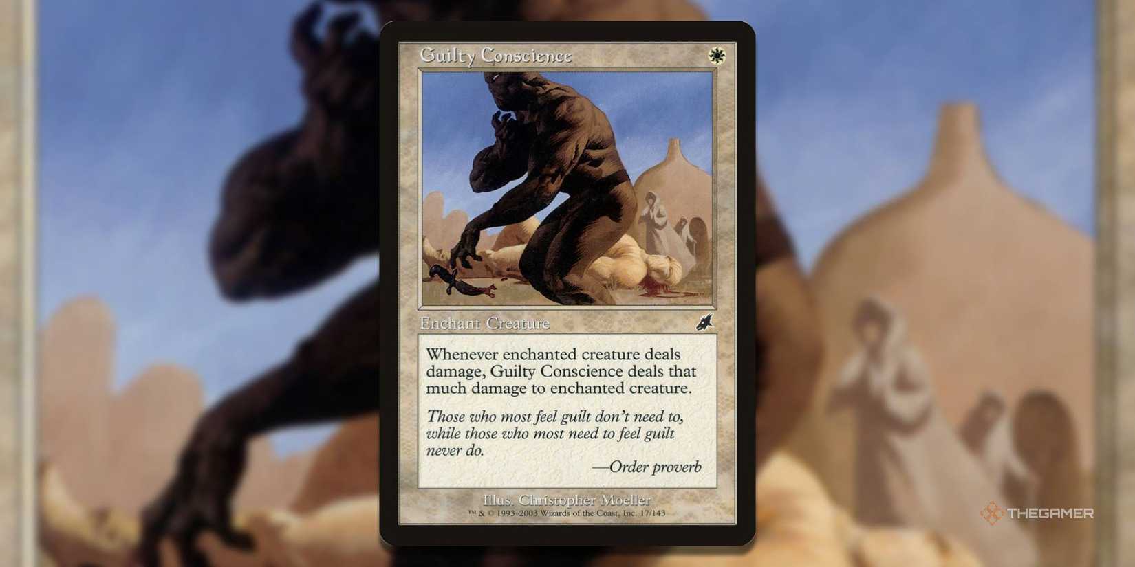 MTG Wine card conscience with background art.