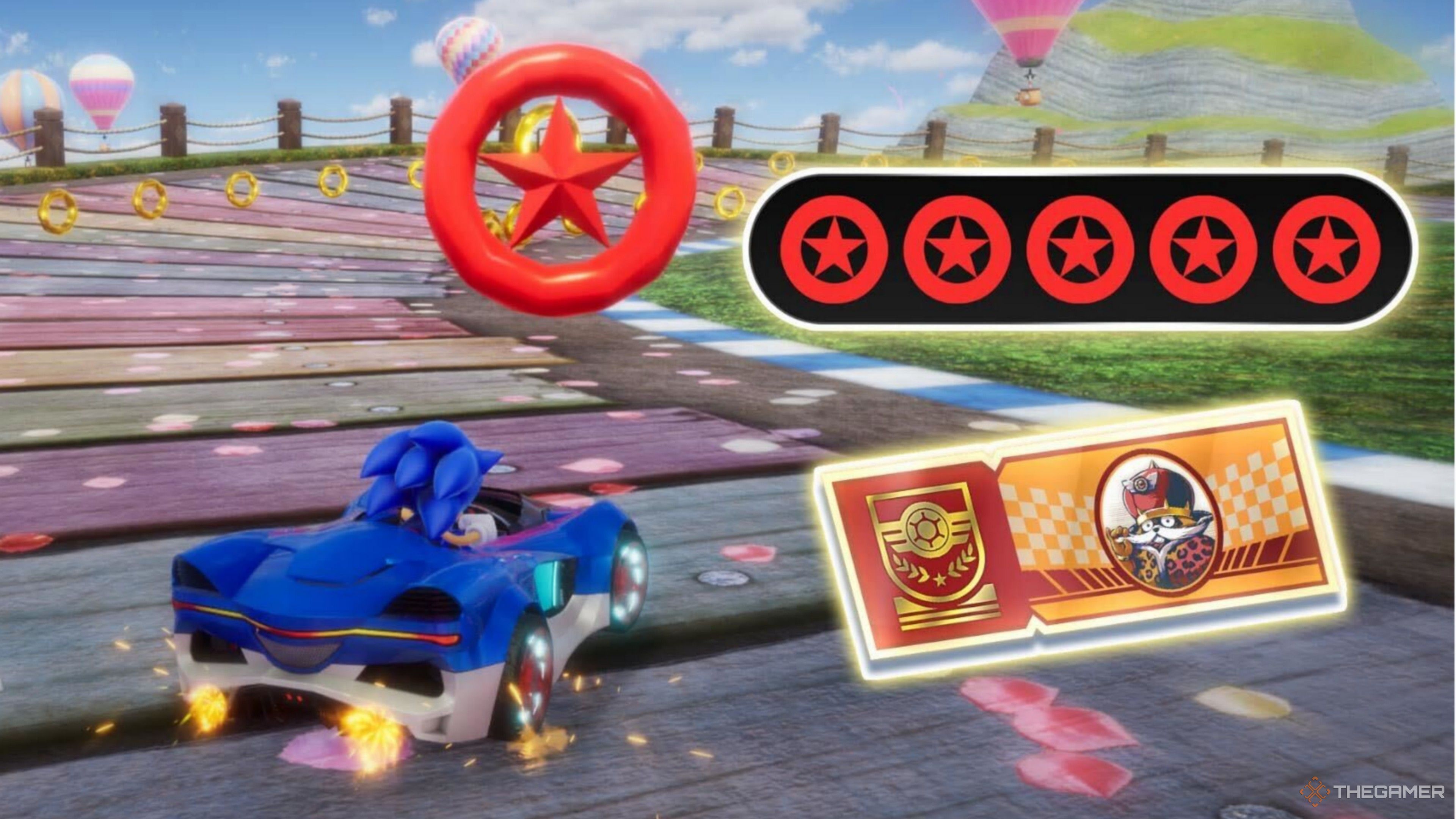 Red Star Rings tutorial image in Sonic Racing CrossWorlds.