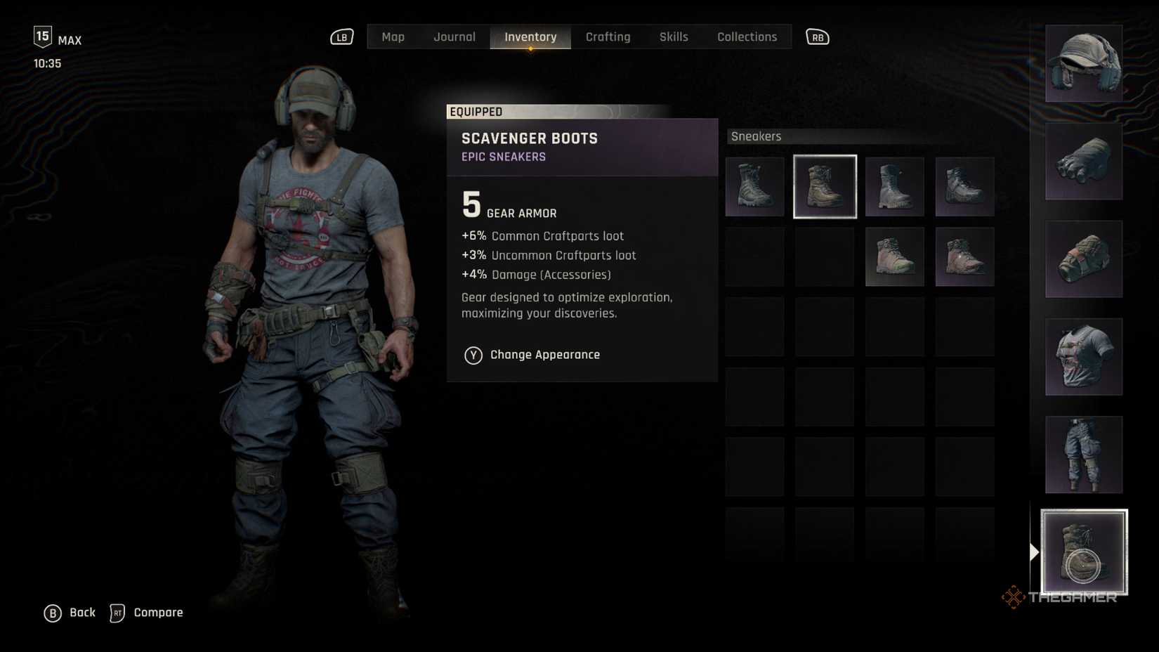 Cleaning jeans armor in dying lighting.