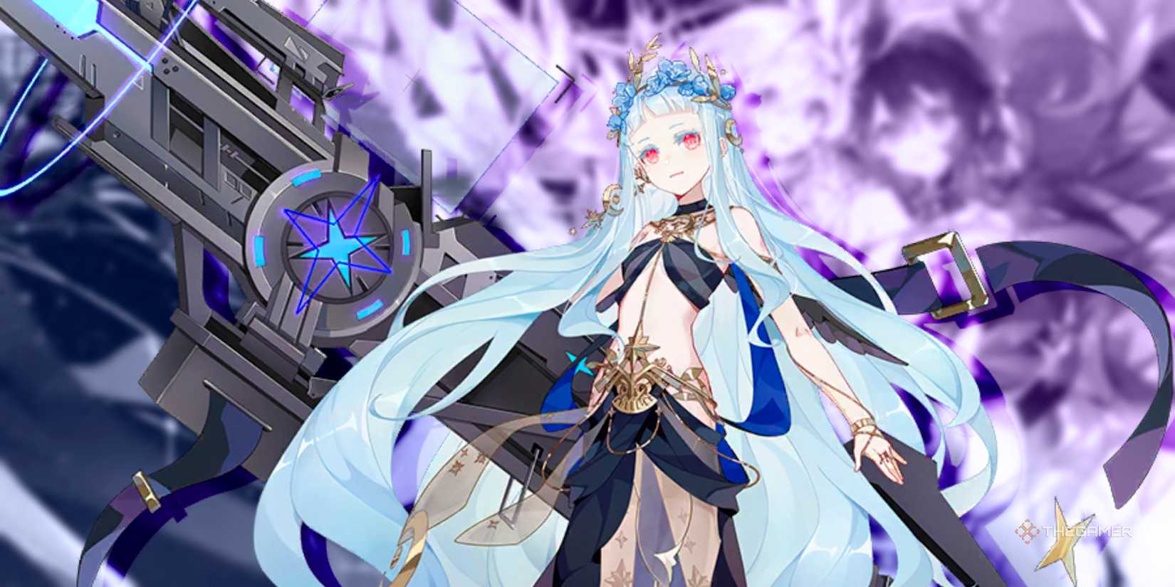 Thanatos wields weapons in Gun Girl Z.