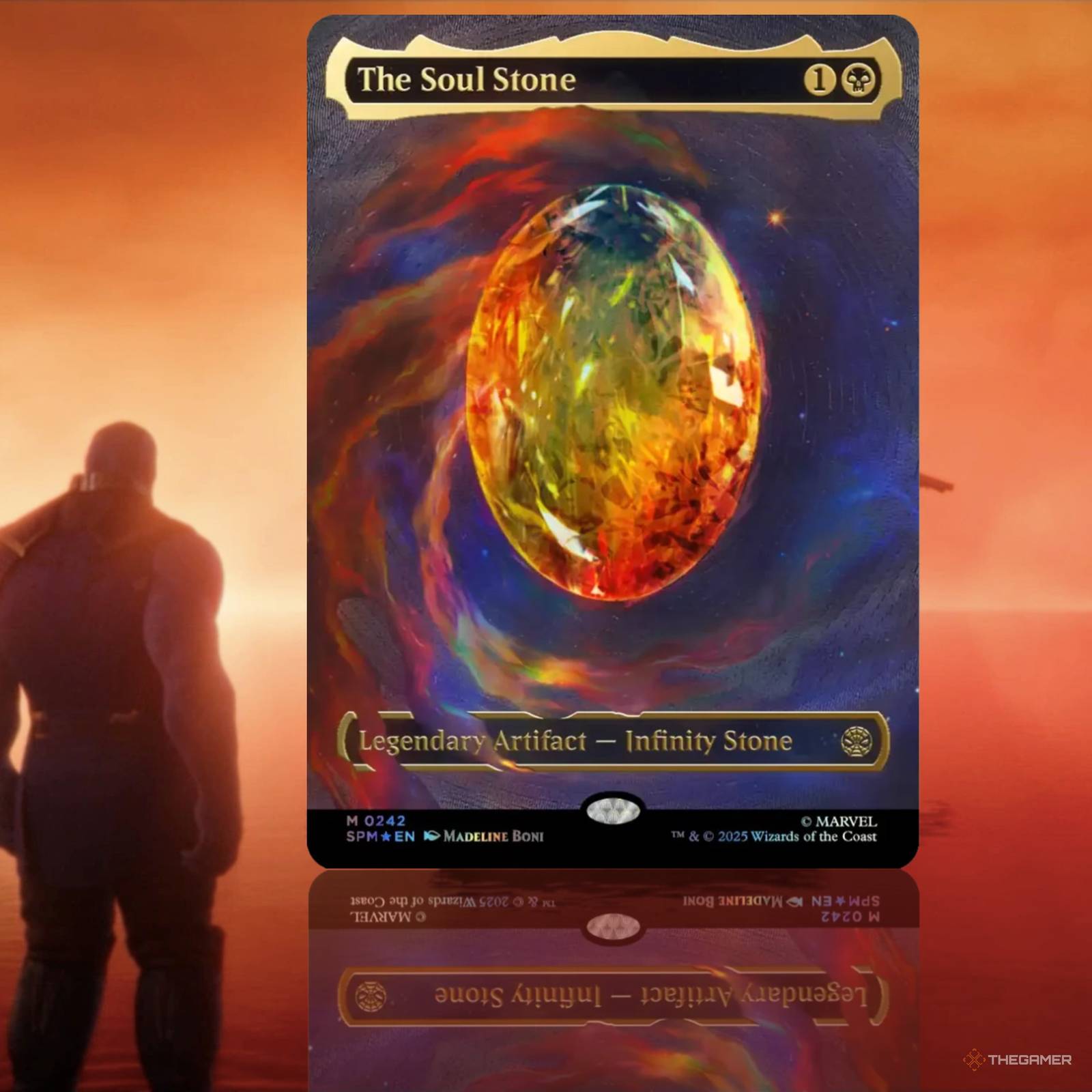 soul stone mtg card The first of the 6 Infinity Stones has been revealed for the upcoming x Spider-Man set! The will be an Indestructible Black Mana Rock with the ability to bring Marvels Spider Magic: The Gathering x Spider-Man's