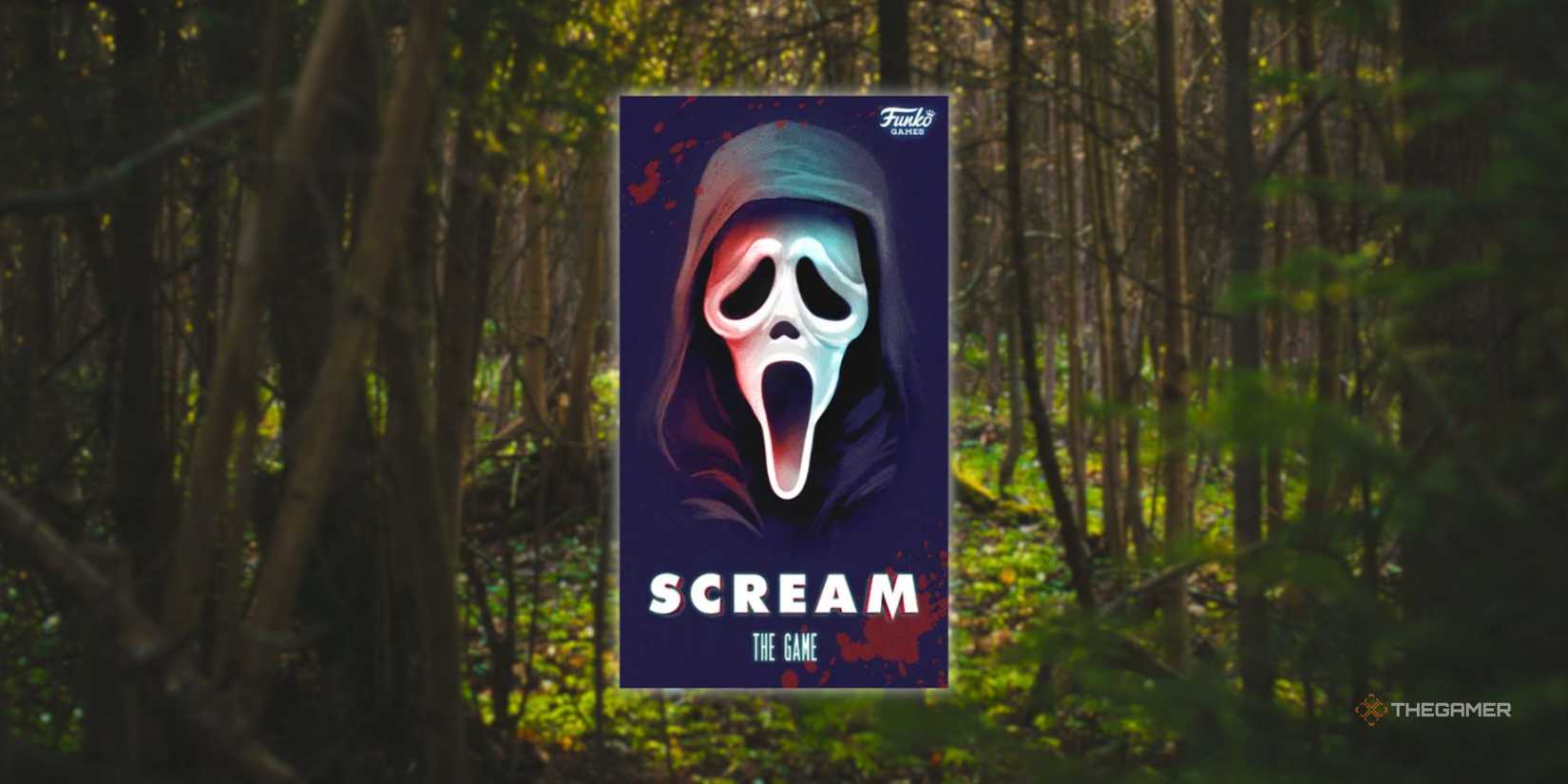 The Board of Board Sports shouting in front of a terrible forest.