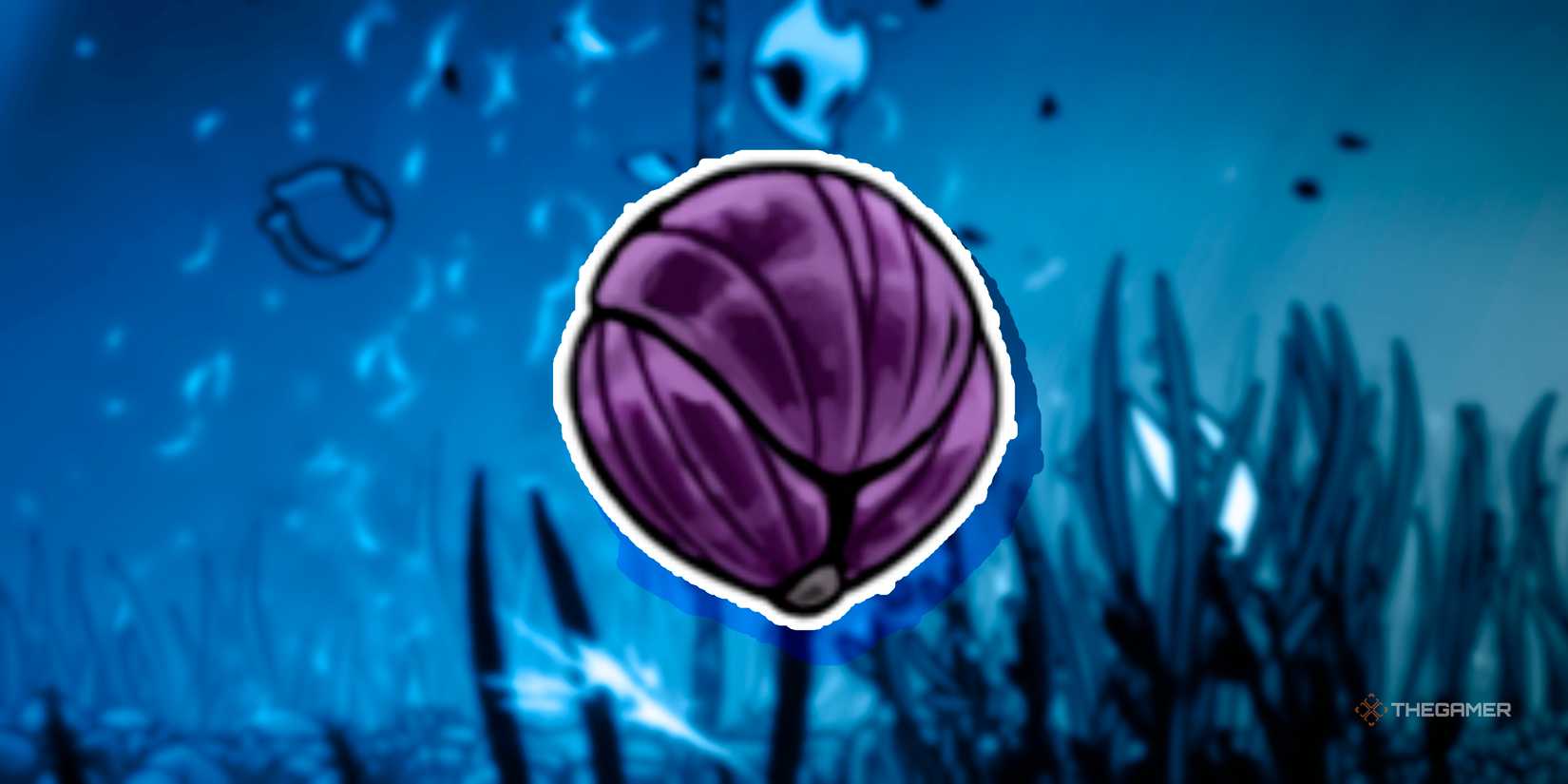 Hollow Knight: Pollip Pouch Blue Tool used in the background of Silksong.