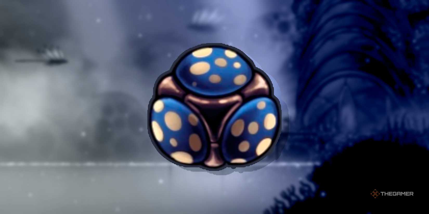 HOLLOW KNIGHT's spores Shroom charm.