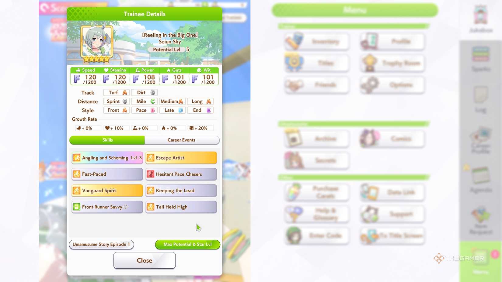 Umamusume Seiun Sky Skition Page.