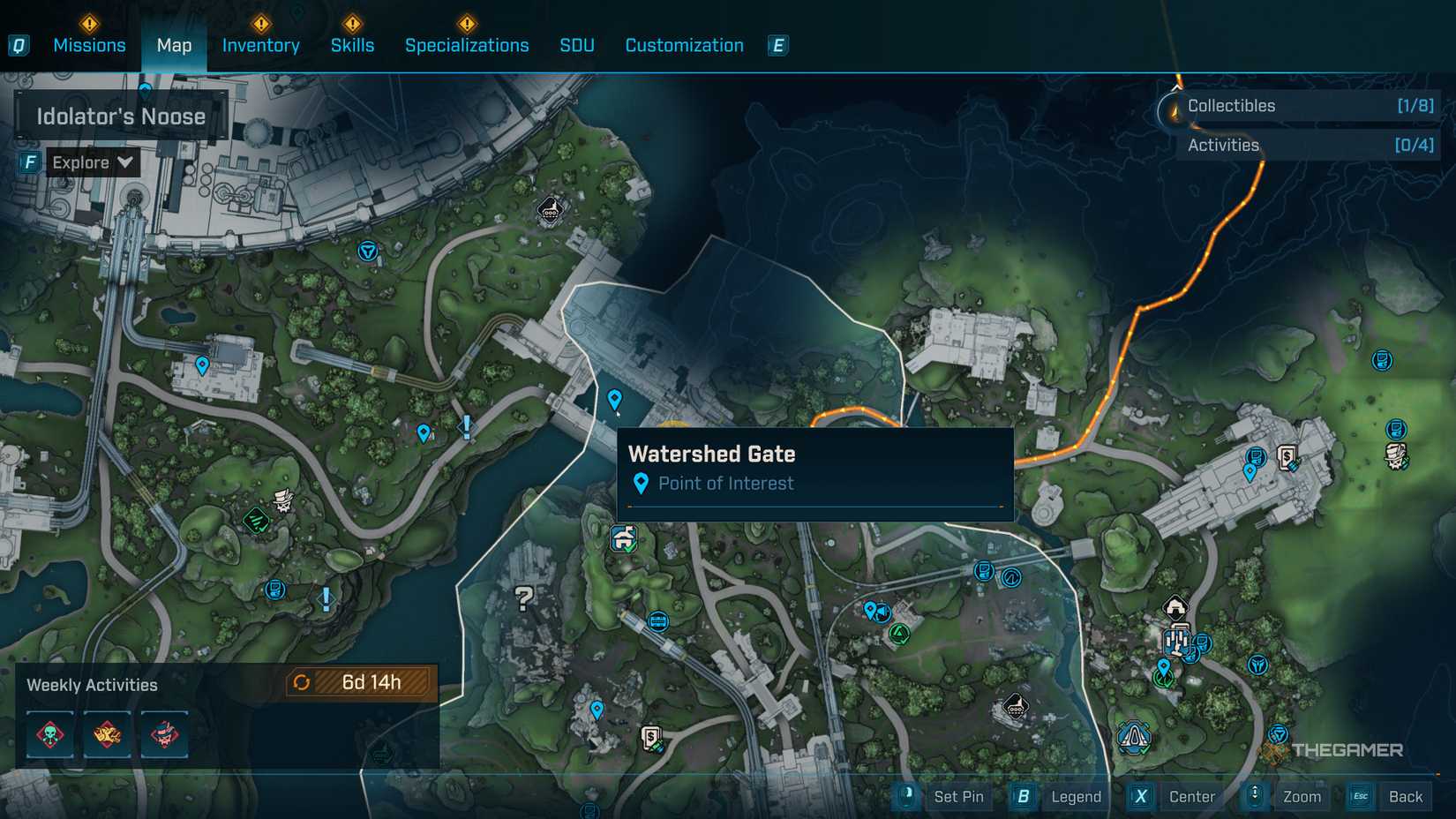 Waypoint Map Waypoint Watershed Gate in Borderlands 4.