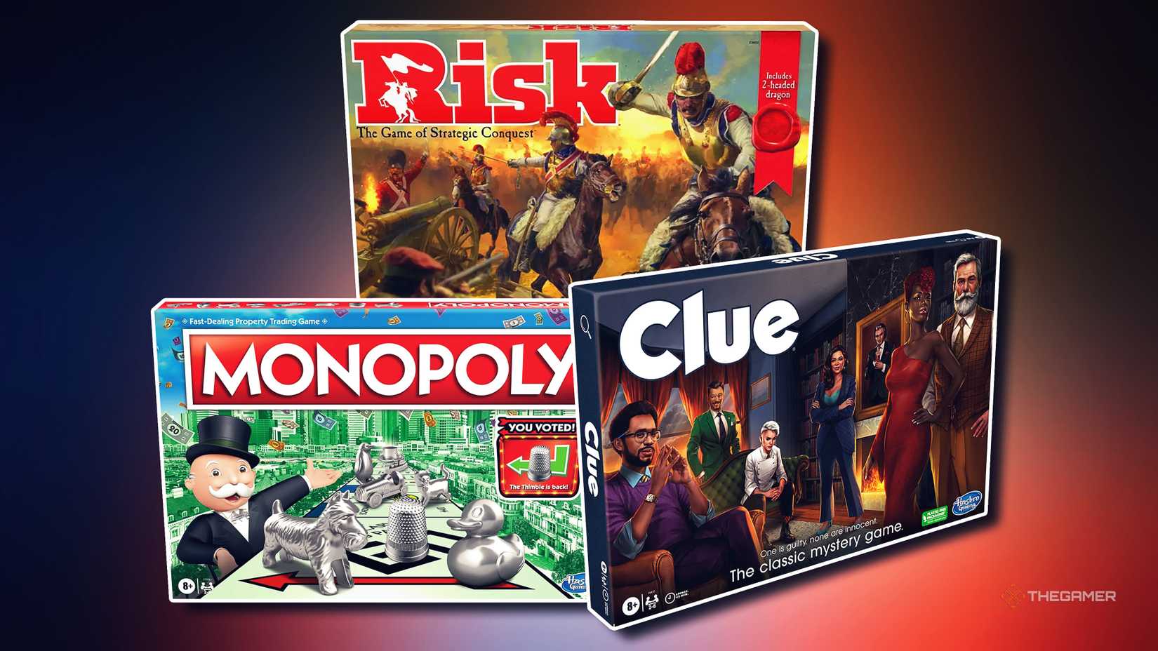 Monopoly, risk and clue