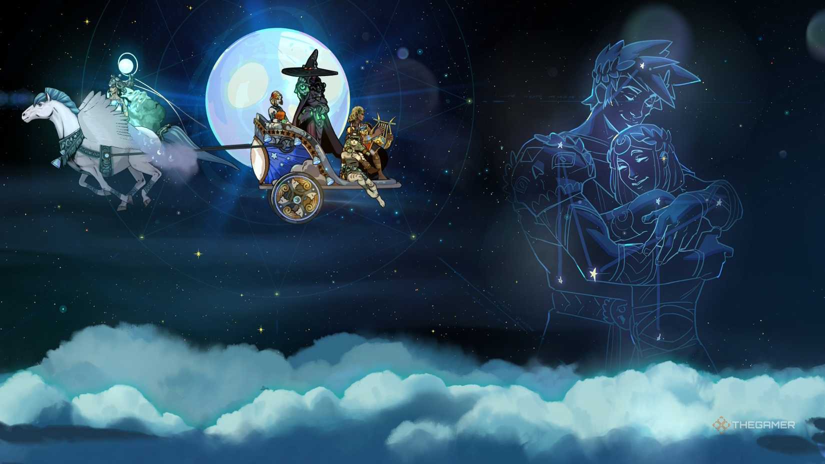 Zagreus and Melinoe are hugs at the end of Hades 2. 