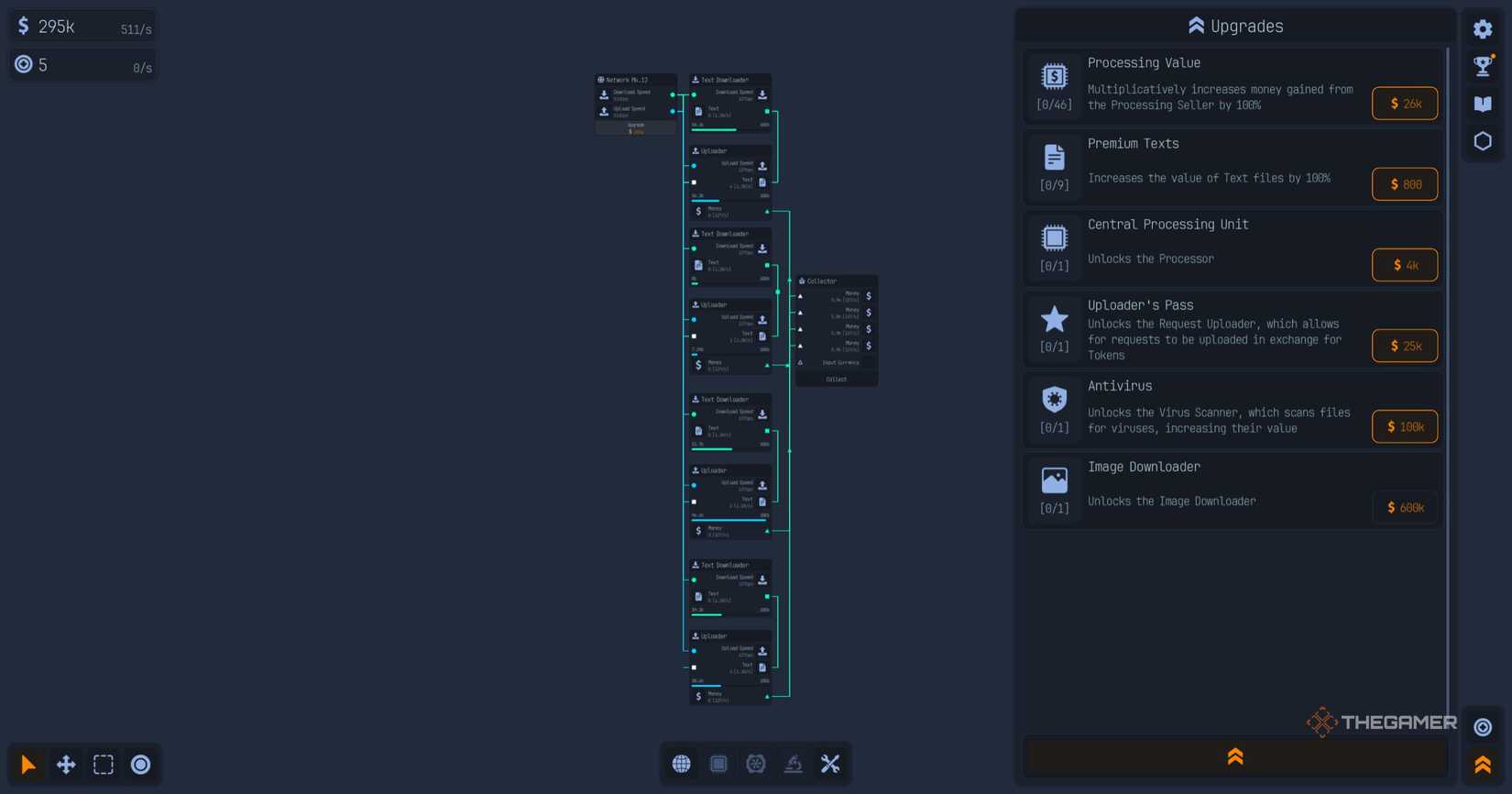 Upgrade node on the screen in the upload laboratory.
