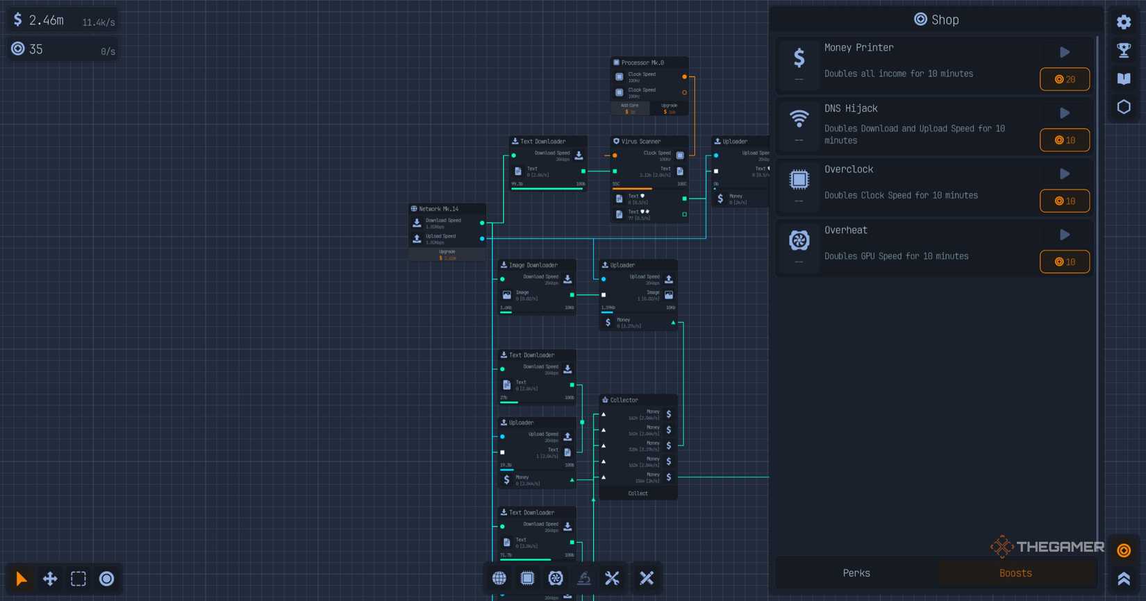 A currency store on the screen in the upload laboratory.