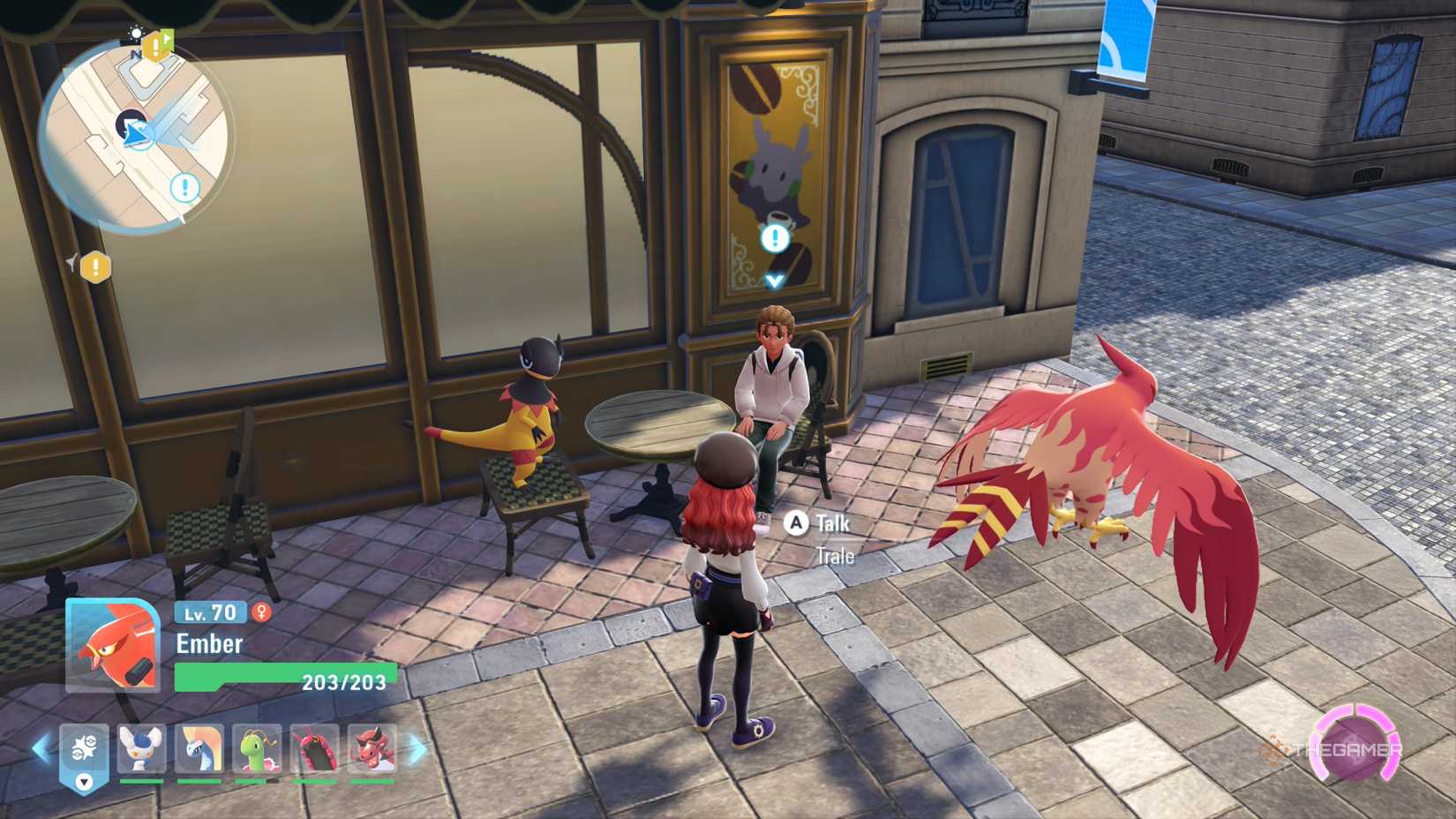 The player finds Trale and Heliolisk in Cafe Soleil in Pokemon Legends: ZA.