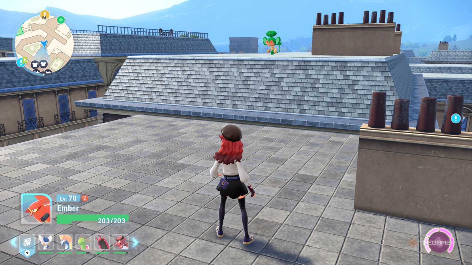 The player will find Alpha Pansage on the rooftops in Pokemon Legends: ZA.